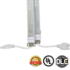 T8 6ft LED Refrigeration/Cooler Tube Light 30W 5700K 3300 Lumens - Clear - IP65 UL DLC Certified 5 Year Warranty