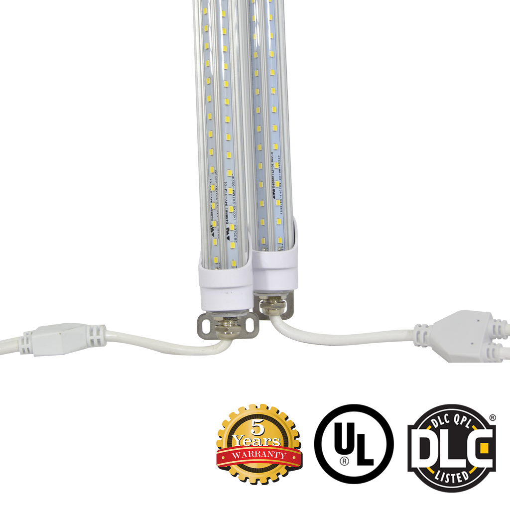 T8 5ft LED Refrigeration/Cooler Tube Light 22W 5700K 2420 Lumens - Clear - IP65 UL DLC Certified 5 Year Warranty