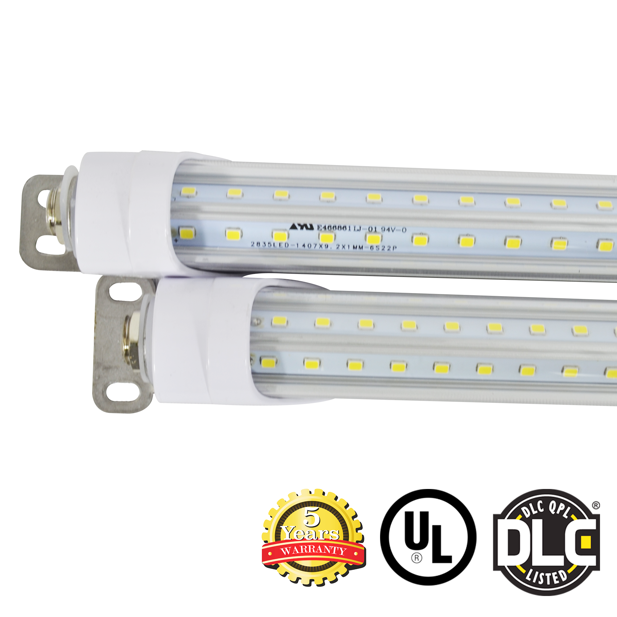 T8 6ft LED Refrigeration/Cooler Tube Light 30W 5700K 3300 Lumens - Clear - IP65 UL DLC Certified 5 Year Warranty