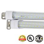 T8 5ft LED Refrigeration/Cooler Tube Light 22W 5700K 2420 Lumens - Clear - IP65 UL DLC Certified 5 Year Warranty