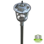 Solar Post Top LED Lamp 2000 Lumens IP65 - Solar Panel 12.5W - LED Street/Garden/Park Light - With Motion Sensor