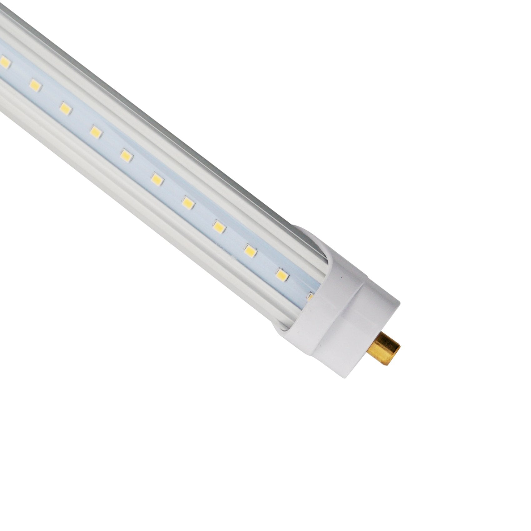 T8 8ft LED Tube Light - FA8 Base - 40W 5200 Lumens ETL DLC Certified 5 Year Warranty - Ballast Bypass Only