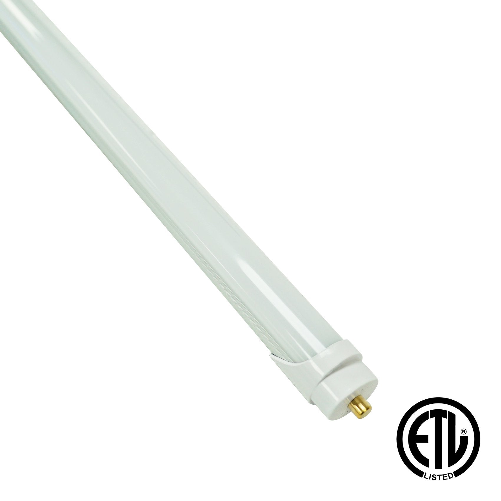 T8 8ft LED Tube Light - FA8 Base - 40W 4800 Lumens 6000K ETL Listed 3 Year Warranty - Ballast Bypass Only