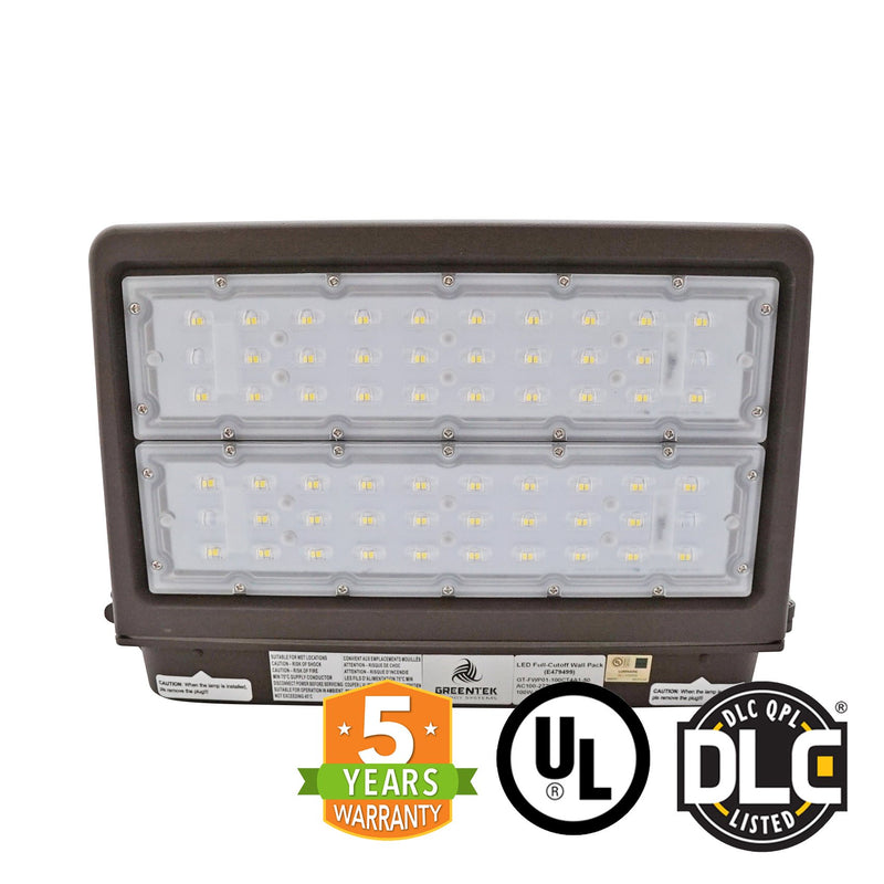 LED Wall Pack - 100W 5000K 13190 Lumens IP65 UL DLC Certified 5 Year Warranty - Full Cutoff - Dark Sky