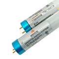 Hybrid T8 4ft LED Tube Light - Glass - G13 Base - 18W 2340 Lumens UL DLC Certified 5 Year Warranty - Ballast Compatible or Bypass - Pack of 25