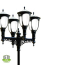 Solar Post Top LED Lamp 2000 Lumens IP65 - Solar Panel 12.5W - LED Street/Garden/Park Light - With Motion Sensor