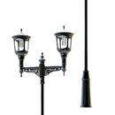 Solar Post Top LED Lamp 2000 Lumens IP65 - Solar Panel 12.5W - LED Street/Garden/Park Light - With Motion Sensor