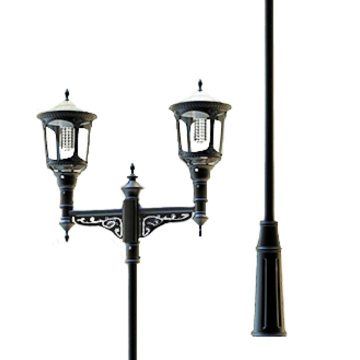 Solar Post Top LED Lamp 2000 Lumens IP65 - Solar Panel 12.5W - LED Street/Garden/Park Light - With Motion Sensor