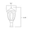 Solar Post Top LED Lamp 2000 Lumens IP65 - Solar Panel 12.5W - LED Street/Garden/Park Light - With Motion Sensor