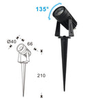 LED Landscape Light 3W 3000K 200 Lumens Black IP67 3 Year Warranty - Accent Light - Stake Mount