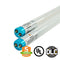 Hybrid T8 4ft LED Tube Light - Glass - G13 Base - 18W 2340 Lumens UL DLC Certified 5 Year Warranty - Ballast Compatible or Bypass - Pack of 25