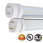 Hybrid T8 4ft LED Tube Light 18W 2682 Lumens UL DLC Certified 5 Year Warranty - Ballast Compatible or Bypass