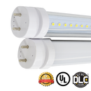 Hybrid Safe T8 4ft LED Tube Light 18W 2600 Lumens ETL DLC - With Thermal Safety Fuse - Ballast Compatible or Bypass - Pack of 30